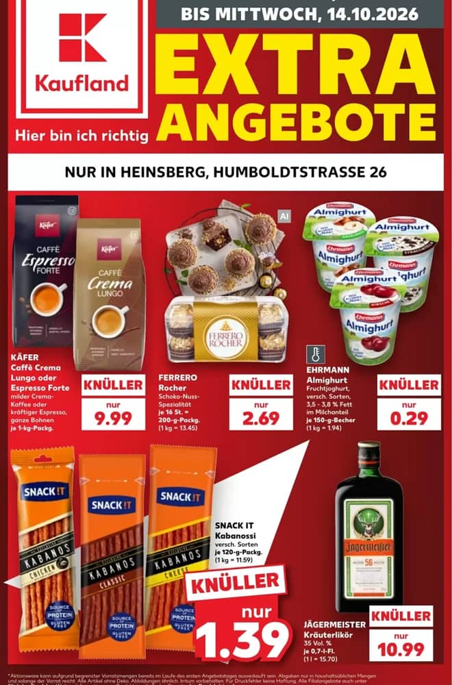 Titelseite des Prospekts von Kaufland, gültig 8–14 Oktober 2026