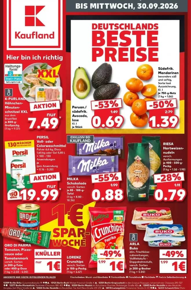 Titelseite des Prospekts von Kaufland, gültig 24–30 September 2026