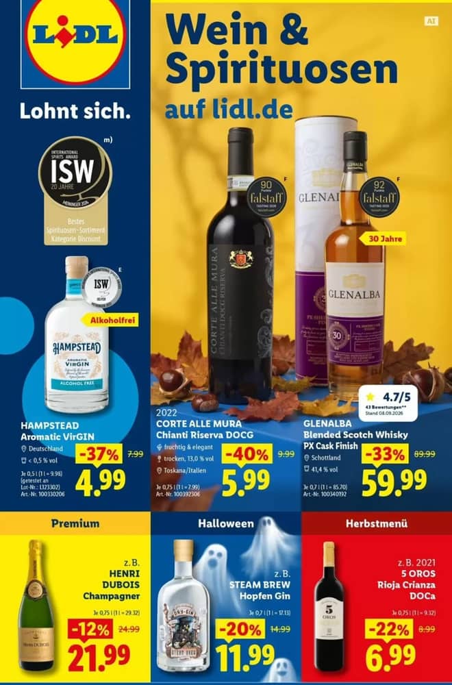 Titelseite des Prospekts von Lidl, gültig 1–31 Oktober 2026