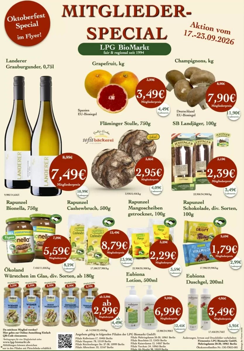 Prospekt LPG Biomarkt, Seite 1 von 23