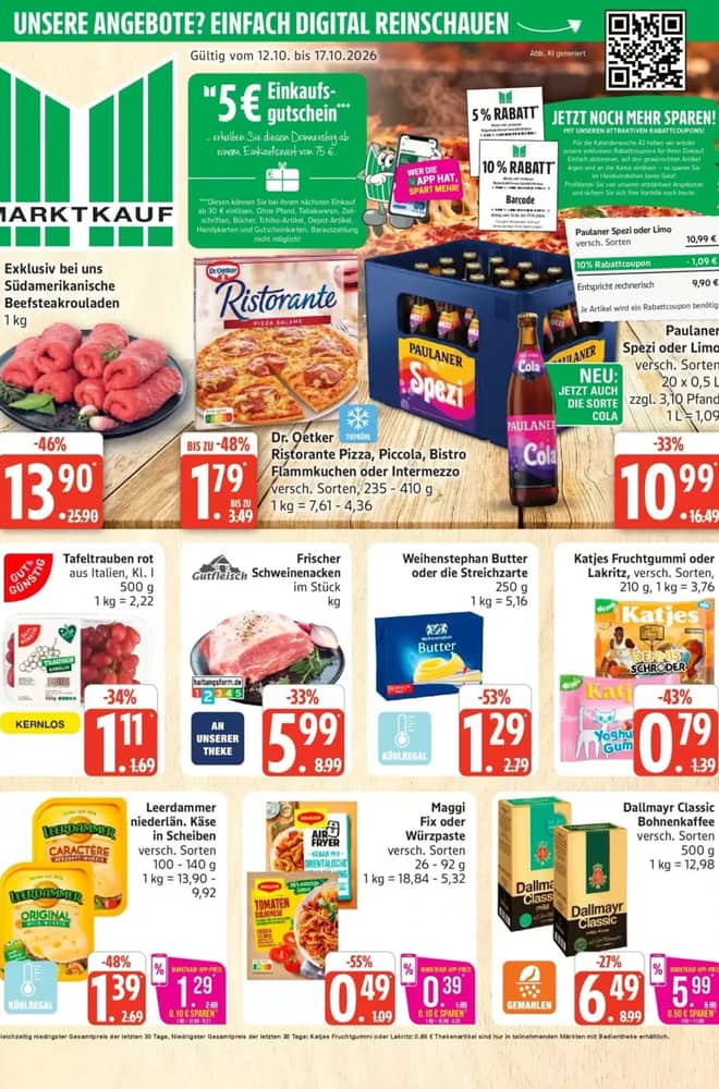 Titelseite des Prospekts von Marktkauf, gültig 11–17 Oktober 2026