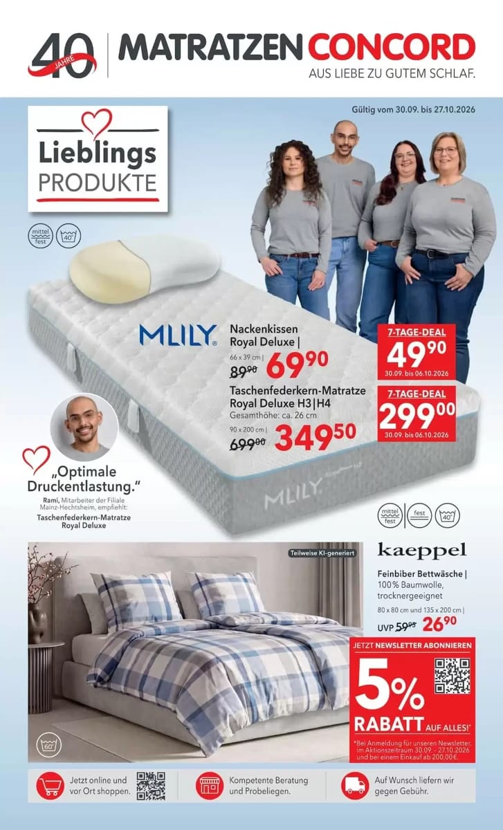Prospekt Matratzen Concord, Seite 1 von 9