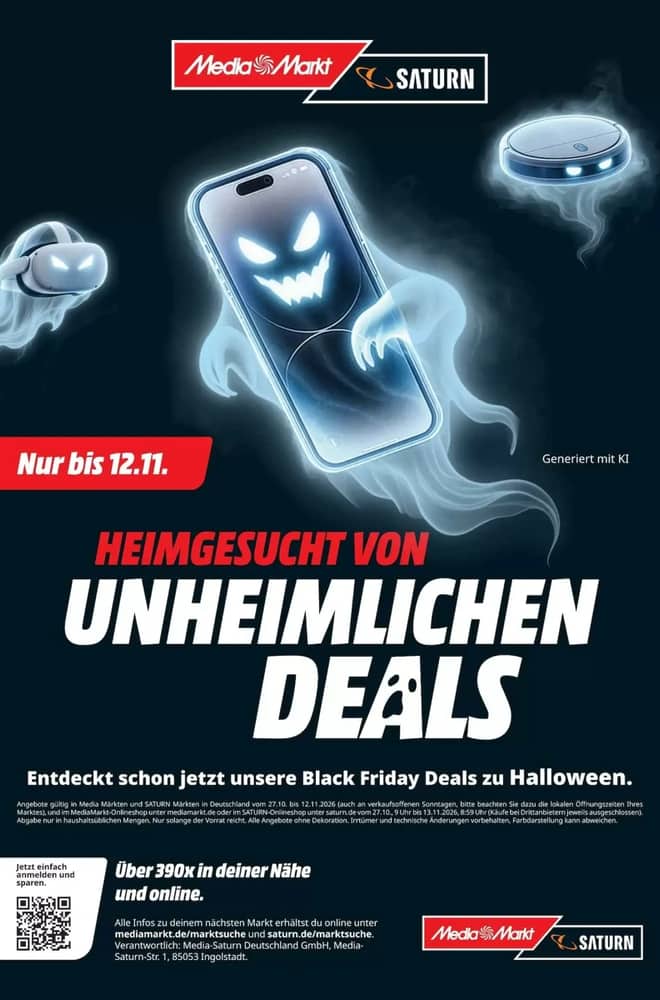 Titelseite des Prospekts von MediaMarkt, gültig 27. Oktober 2026 – 13. November 2026