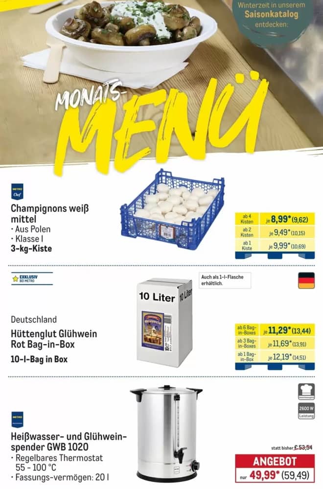 Titelseite des Prospekts von Metro, gültig 1–31 Oktober 2026