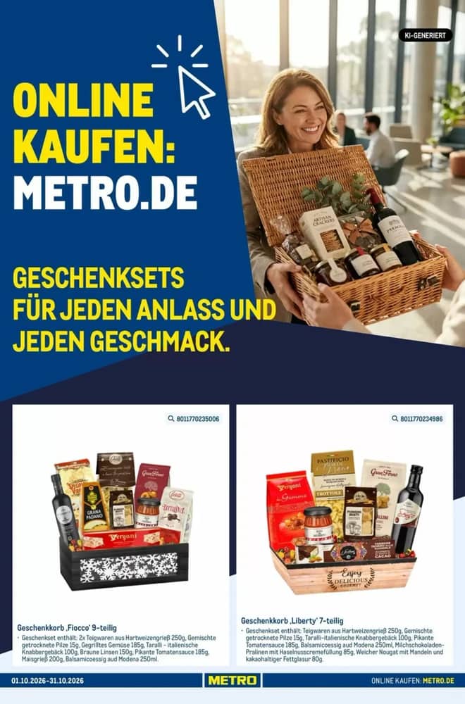 Titelseite des Prospekts von Metro, gültig 15–31 Oktober 2026