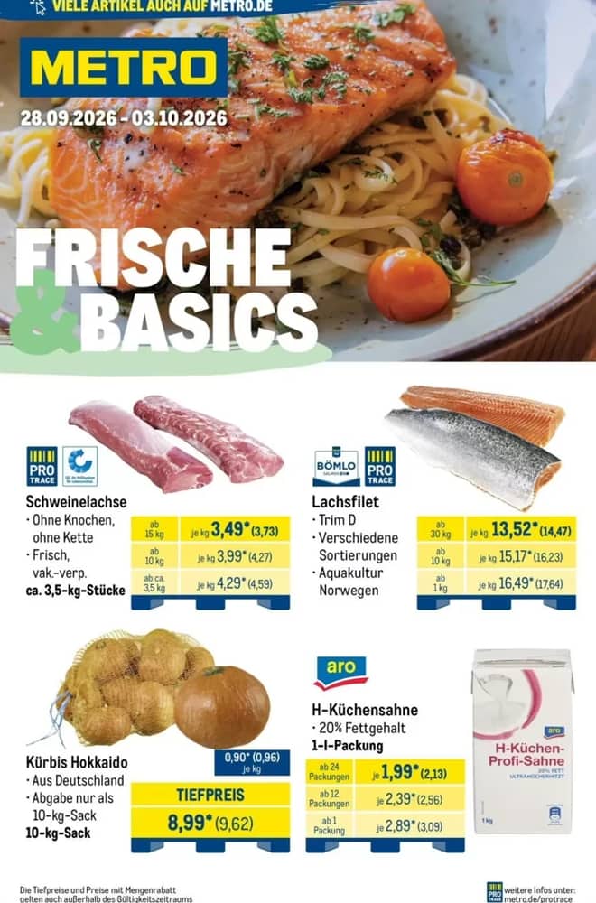 Titelseite des Prospekts von Metro, gültig 28. September 2026 – 3. Oktober 2026