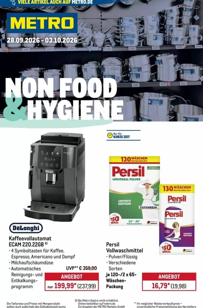 Titelseite des Prospekts von Metro, gültig 28. September 2026 – 3. Oktober 2026
