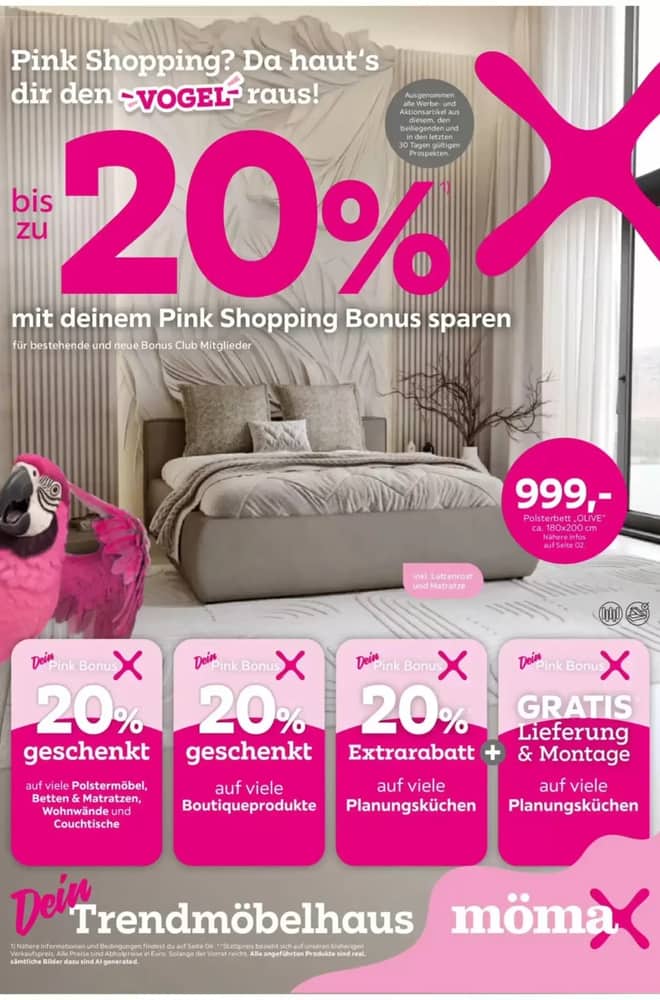 Titelseite des Prospekts von Mömax, gültig 20. September 2026 – 4. Oktober 2026