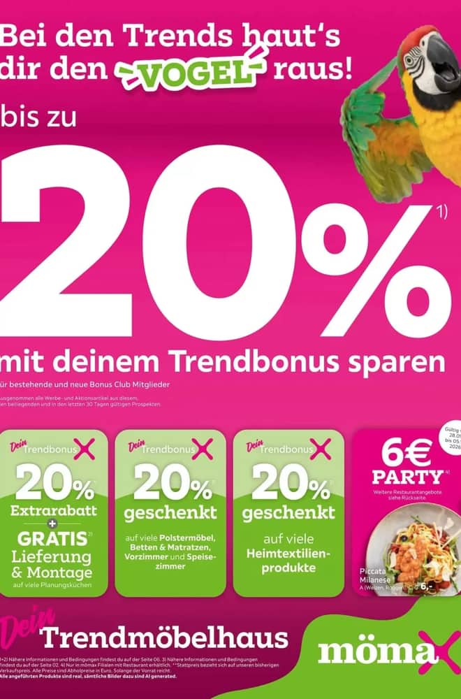 Titelseite des Prospekts von Mömax, gültig 28. September 2026 – 4. Oktober 2026