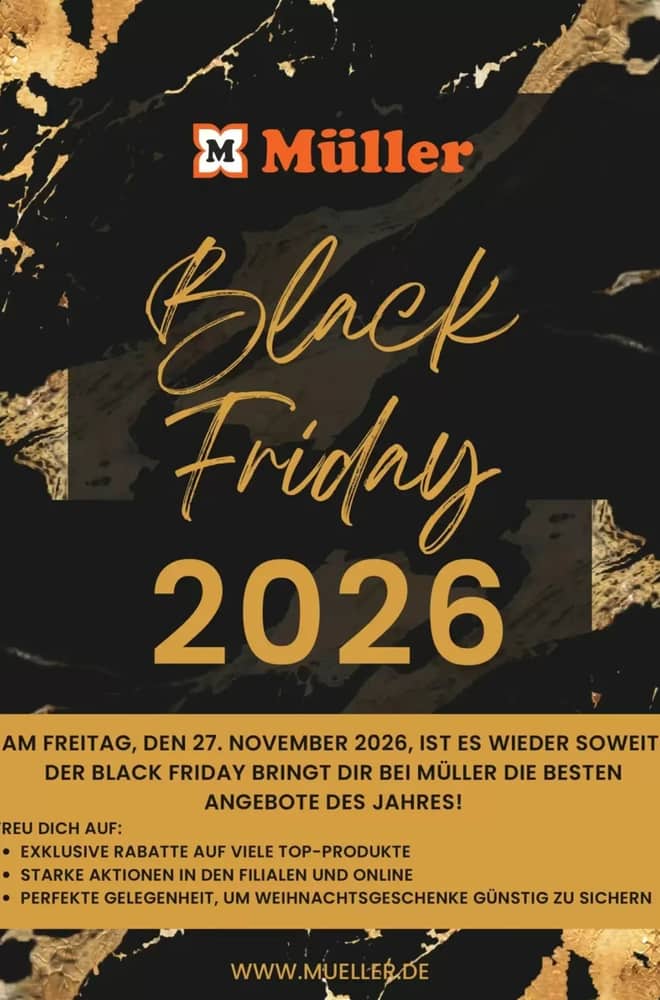 Titelseite des Prospekts von Müller, gültig 20. Oktober 2026 – 27. November 2026