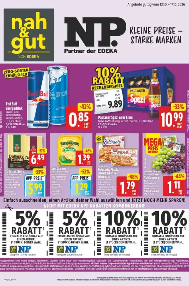 Titelseite des Prospekts von Nah & Gut, gültig 11–17 Oktober 2026
