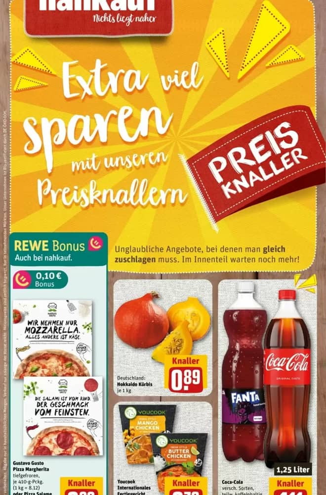 Titelseite des Prospekts von Nahkauf, gültig 19–25 Oktober 2026
