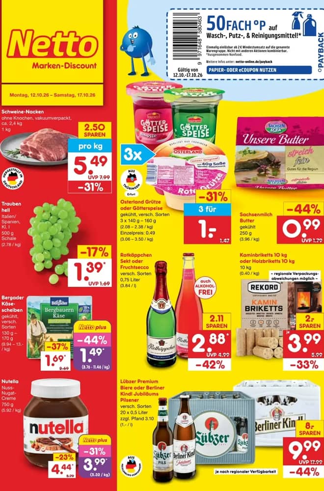 Titelseite des Prospekts von Netto City, gültig 12–17 Oktober 2026
