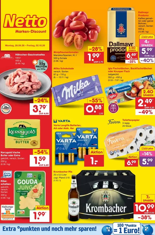 Titelseite des Prospekts von Netto City, gültig 28. September 2026 – 3. Oktober 2026