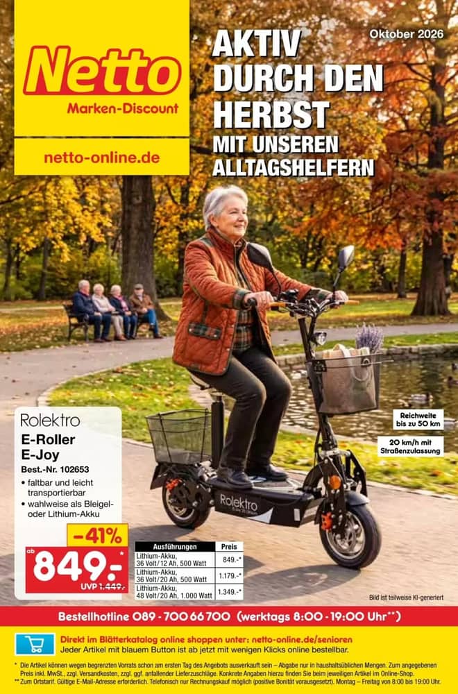 Titelseite des Prospekts von Netto Marken-Discount, gültig 1. Oktober 2026 – 1. November 2026