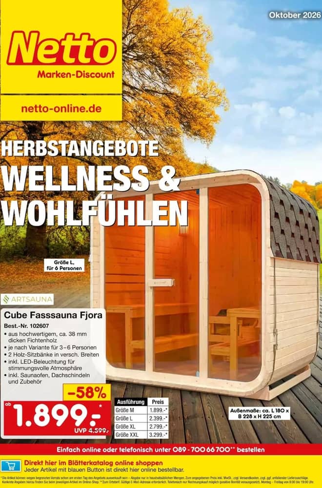 Titelseite des Prospekts von Netto Marken-Discount, gültig 1–31 Oktober 2026