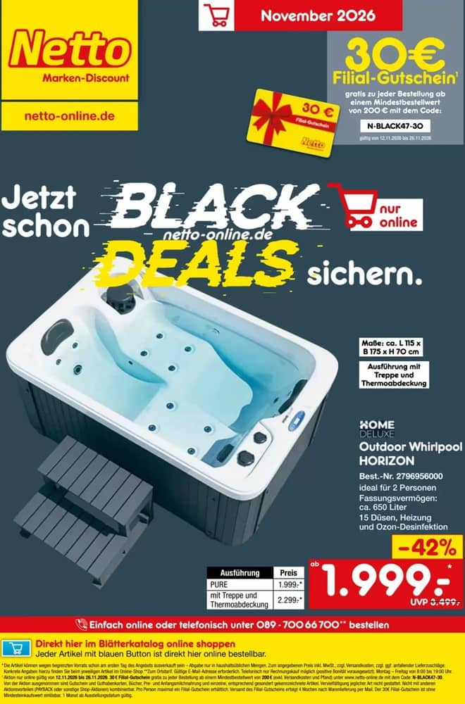 Titelseite des Prospekts von Netto Marken-Discount, gültig 1–30 November 2026
