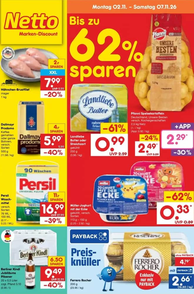 Titelseite des Prospekts von Netto Marken-Discount, gültig 2–7 November 2026