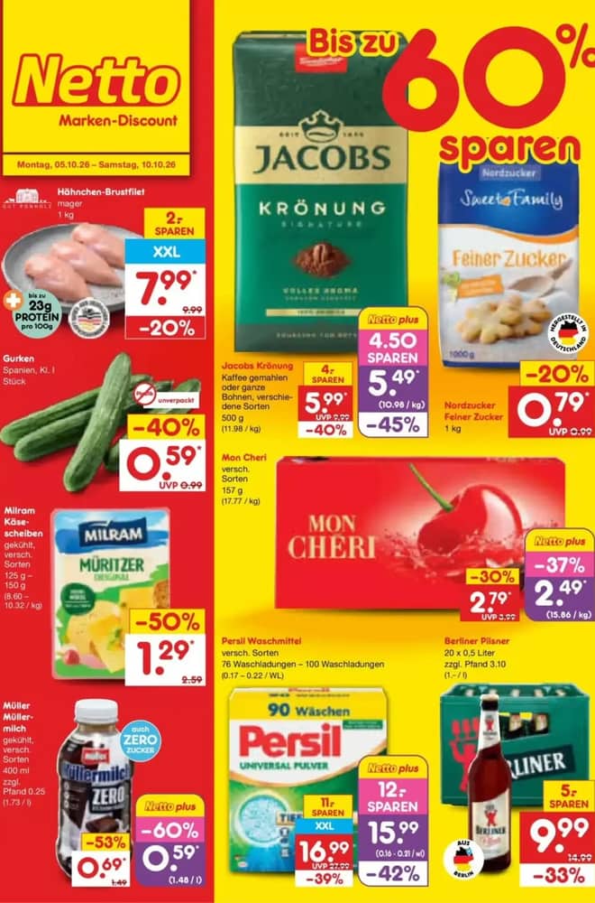 Titelseite des Prospekts von Netto Marken-Discount, gültig 5–10 Oktober 2026
