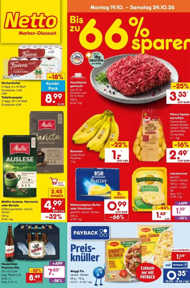 Titelseite des Prospekts von Netto Marken-Discount, gültig 18–24 Oktober 2026