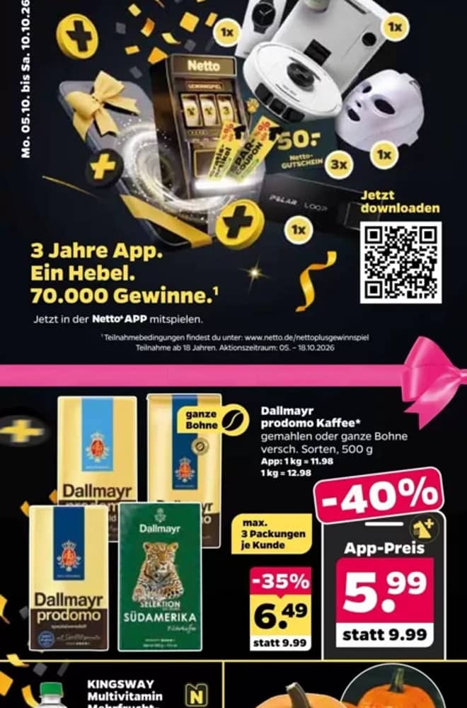 Titelseite des Prospekts von Netto, gültig 5–10 Oktober 2026