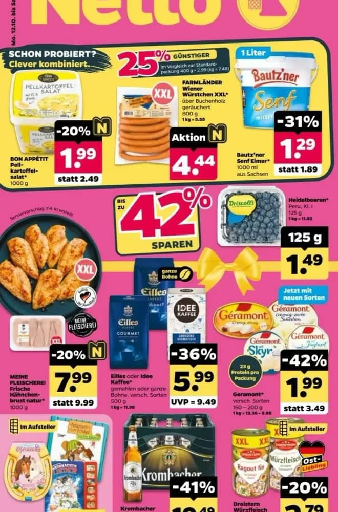 Titelseite des Prospekts von Netto, gültig 12–17 Oktober 2026
