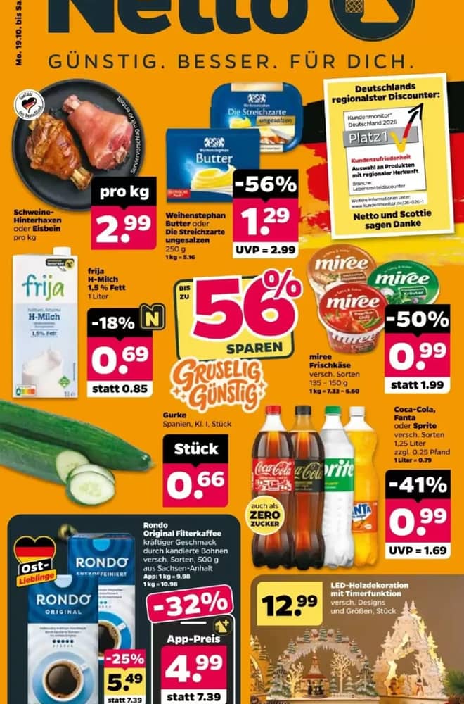 Titelseite des Prospekts von Netto, gültig 19–24 Oktober 2026
