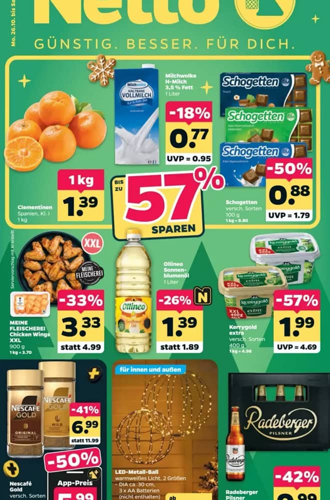Titelseite des Prospekts von Netto, gültig 26–31 Oktober 2026