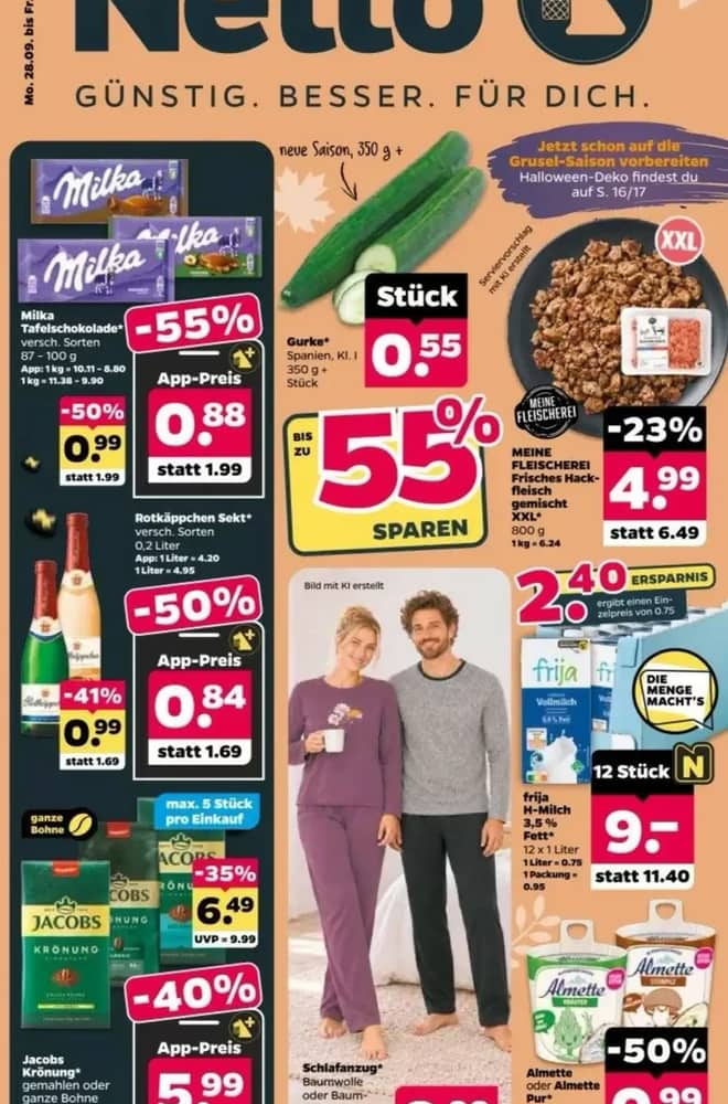 Titelseite des Prospekts von Netto, gültig 28. September 2026 – 2. Oktober 2026