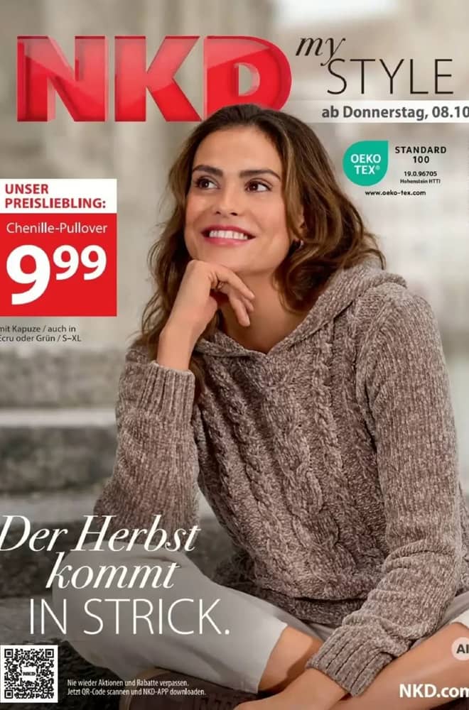 Titelseite des Prospekts von NKD, gültig 8–28 Oktober 2026