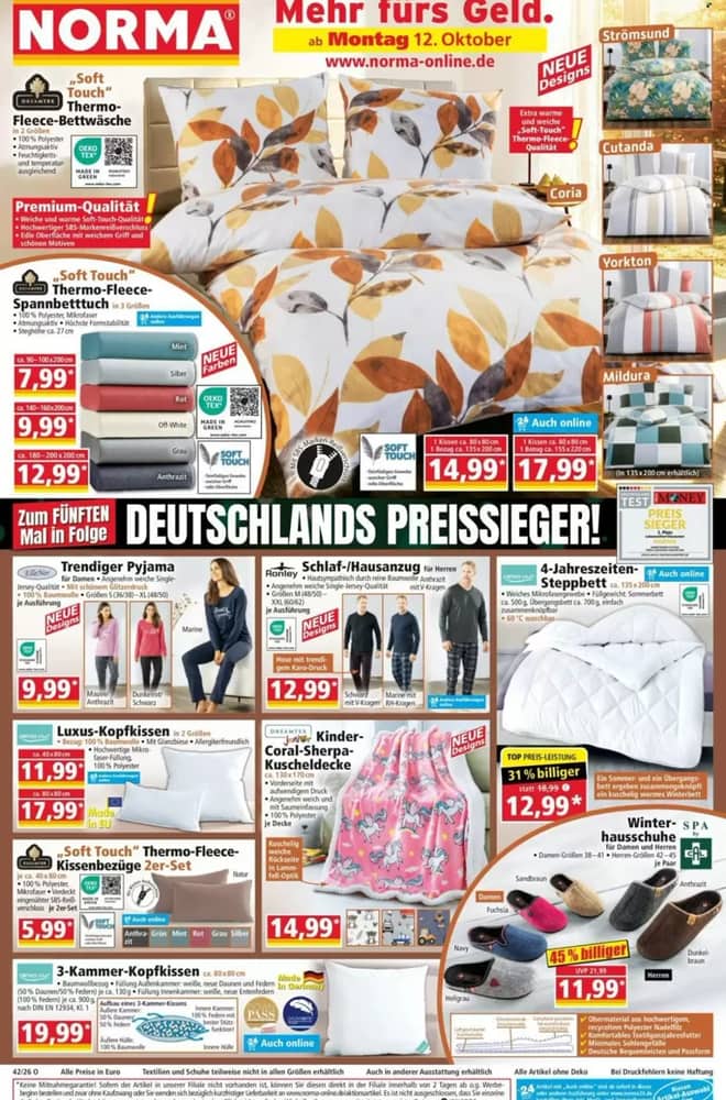 Titelseite des Prospekts von Norma, gültig 12–18 Oktober 2026