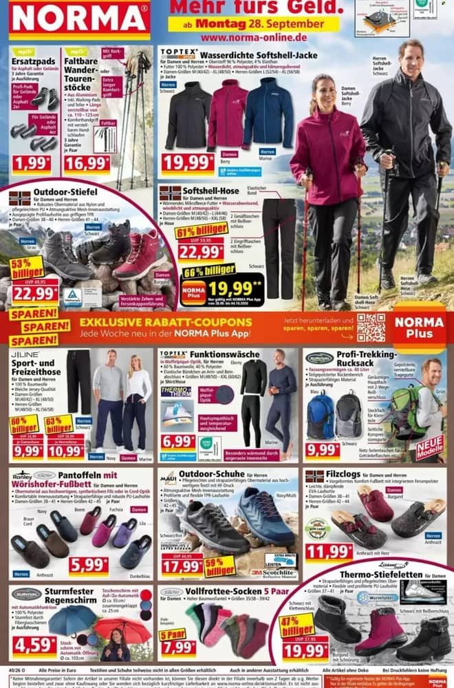 Titelseite des Prospekts von Norma, gültig 28. September 2026 – 4. Oktober 2026