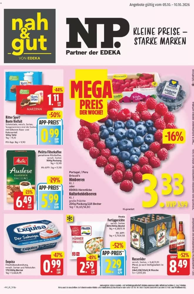 Titelseite des Prospekts von NP Discount, gültig 5–10 Oktober 2026