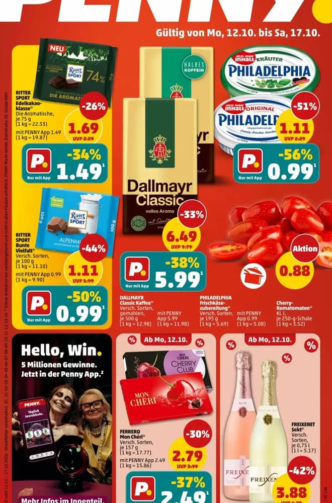 Titelseite des Prospekts von Penny, gültig 12–17 Oktober 2026