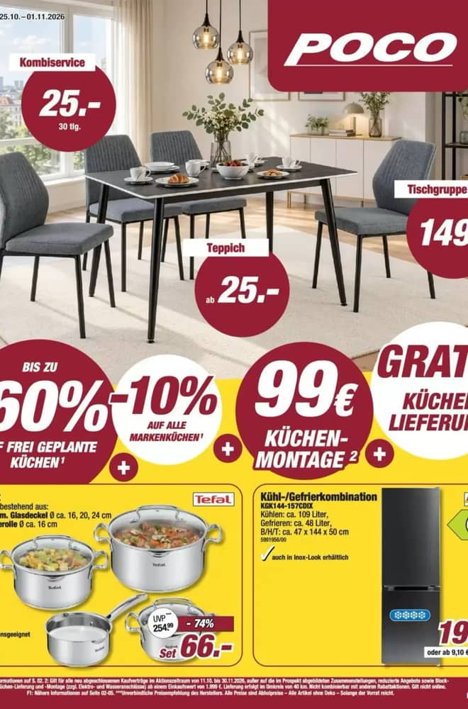 Titelseite des Prospekts von Poco, gültig 25. Oktober 2026 – 1. November 2026