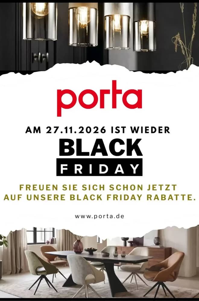 Titelseite des Prospekts von Porta, gültig 16. Oktober 2026 – 27. November 2026