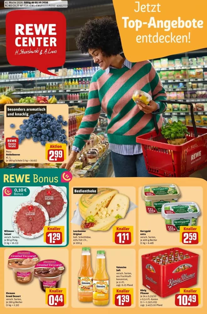 Titelseite des Prospekts von Rewe Center, gültig 5–11 Oktober 2026