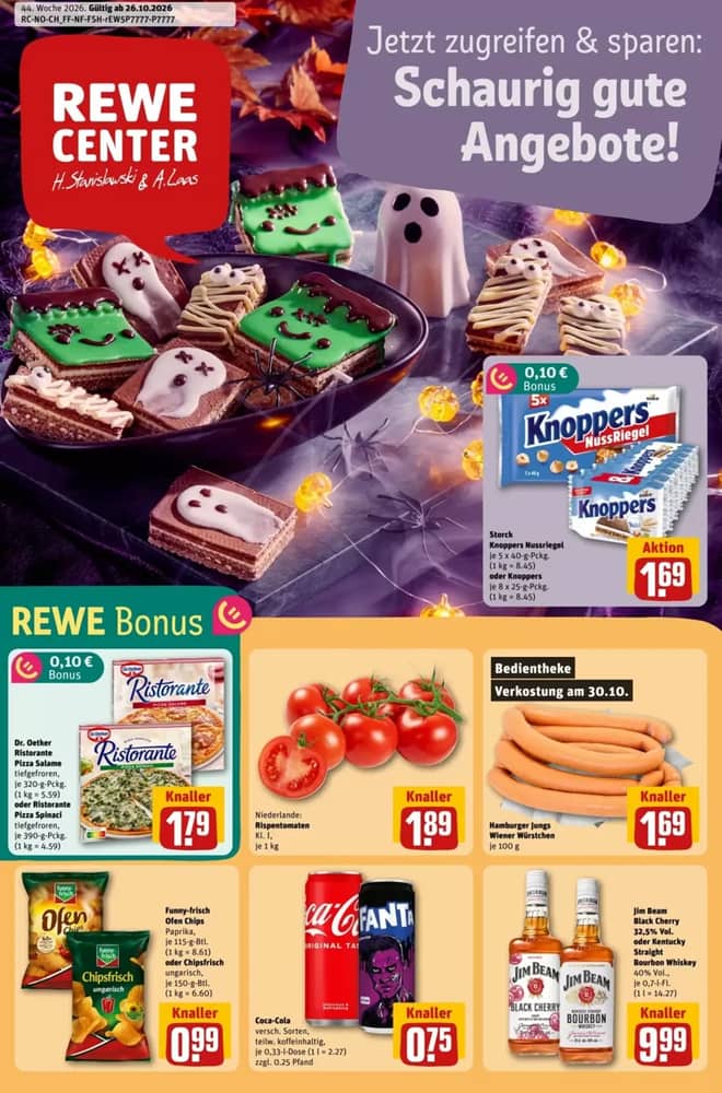 Titelseite des Prospekts von Rewe Center, gültig 26. Oktober 2026 – 1. November 2026