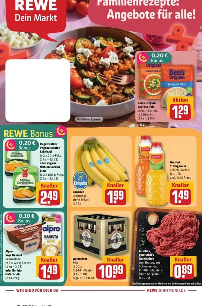 Titelseite des Prospekts von Rewe, gültig 1–7 November 2026