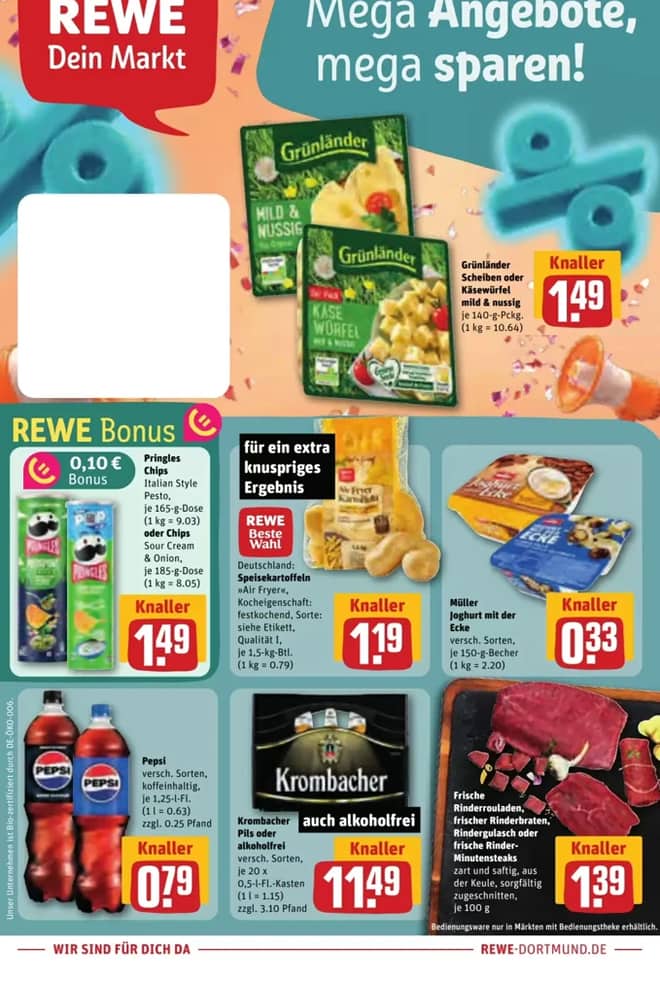 Titelseite des Prospekts von Rewe, gültig 28. September 2026 – 4. Oktober 2026