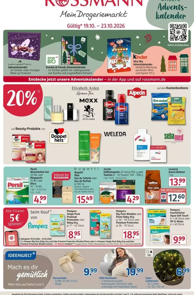 Titelseite des Prospekts von Rossmann, gültig 19–23 Oktober 2026