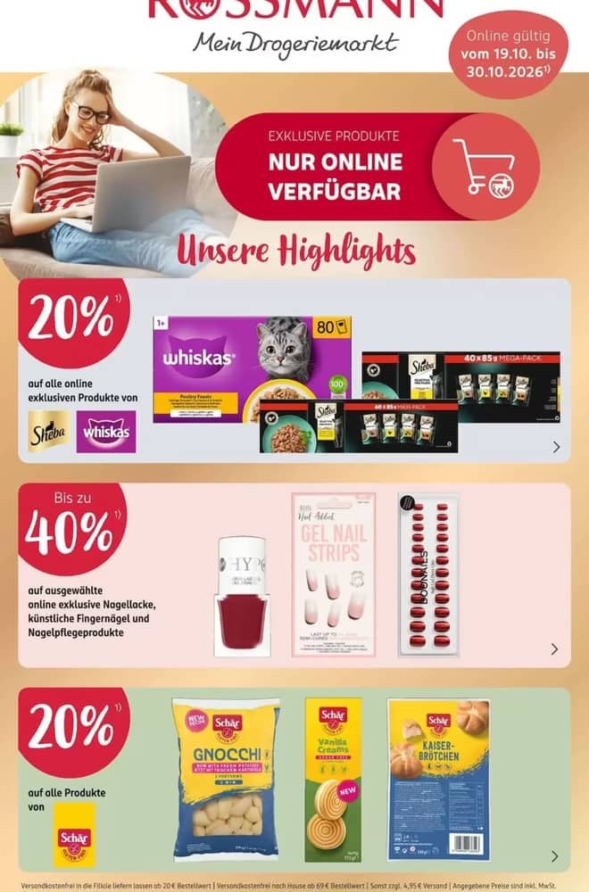 Titelseite des Prospekts von Rossmann, gültig 19–30 Oktober 2026