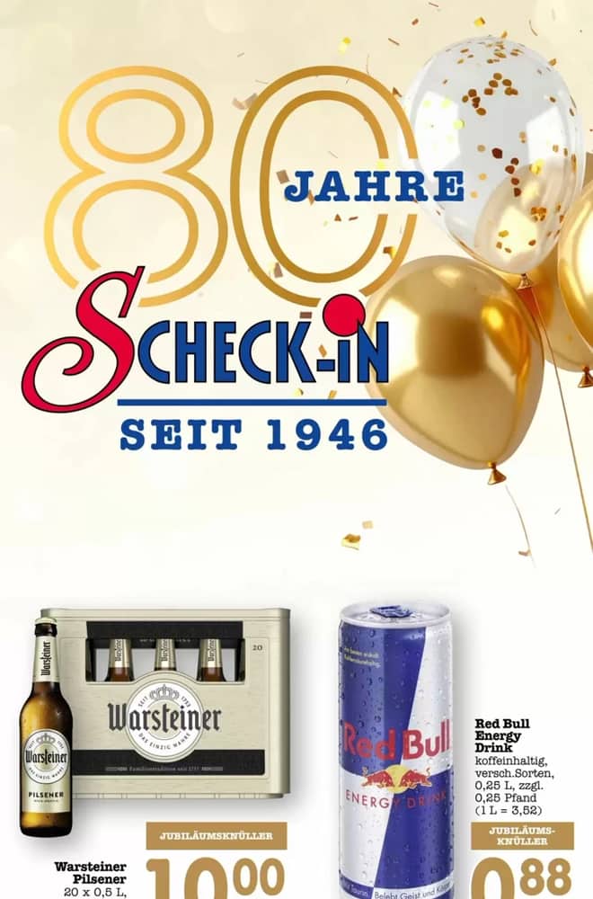 Titelseite des Prospekts von Scheck-In-Center, gültig 21–27 September 2026