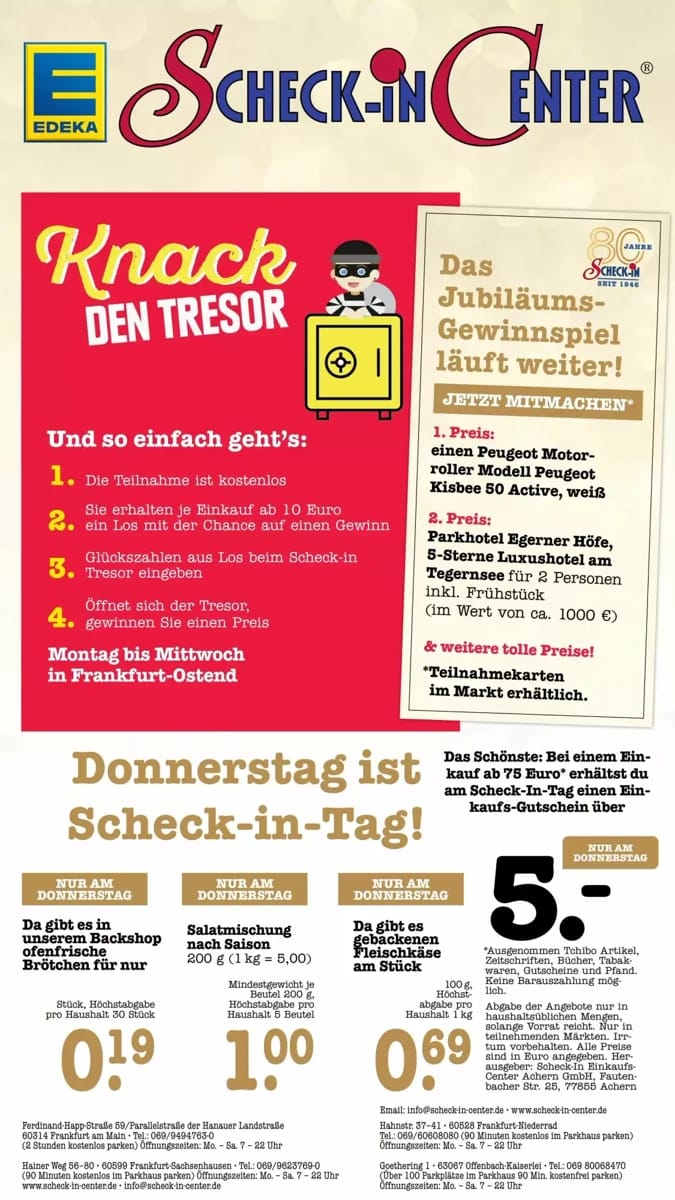 Prospekt Scheck-In-Center, Seite 69 von 70