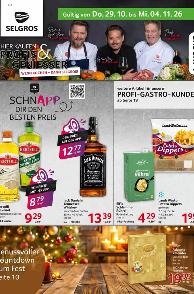 Titelseite des Prospekts von Selgros, gültig 29. Oktober 2026 – 12. November 2026