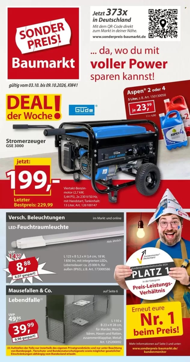 Prospekt Sonderpreis Baumarkt, Seite 1 von 16
