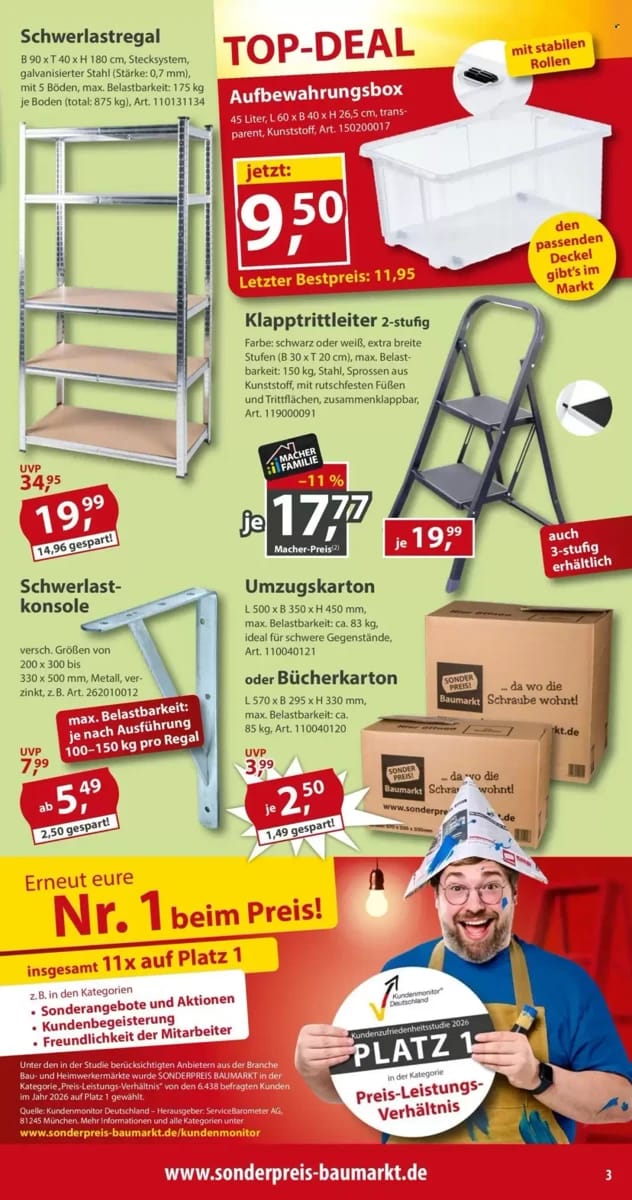 Prospekt Sonderpreis Baumarkt, Seite 3 von 16