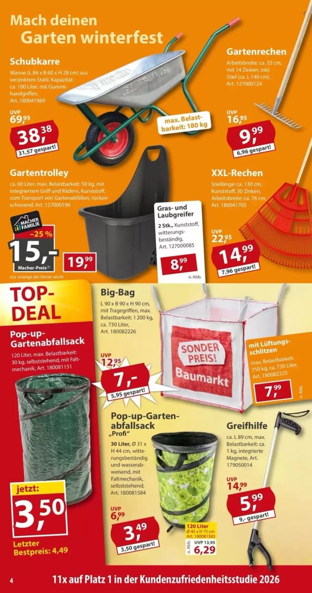 Prospekt Sonderpreis Baumarkt, Seite 4 von 16