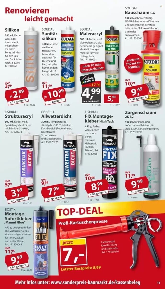 Prospekt Sonderpreis Baumarkt, Seite 11 von 16