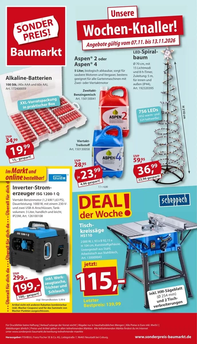 Prospekt Sonderpreis Baumarkt, Seite 1 von 6